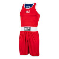 variant:lifestyle::TITLE Boxing Aerovent Elite Amateur Boxing Set 1 2.0 front red side