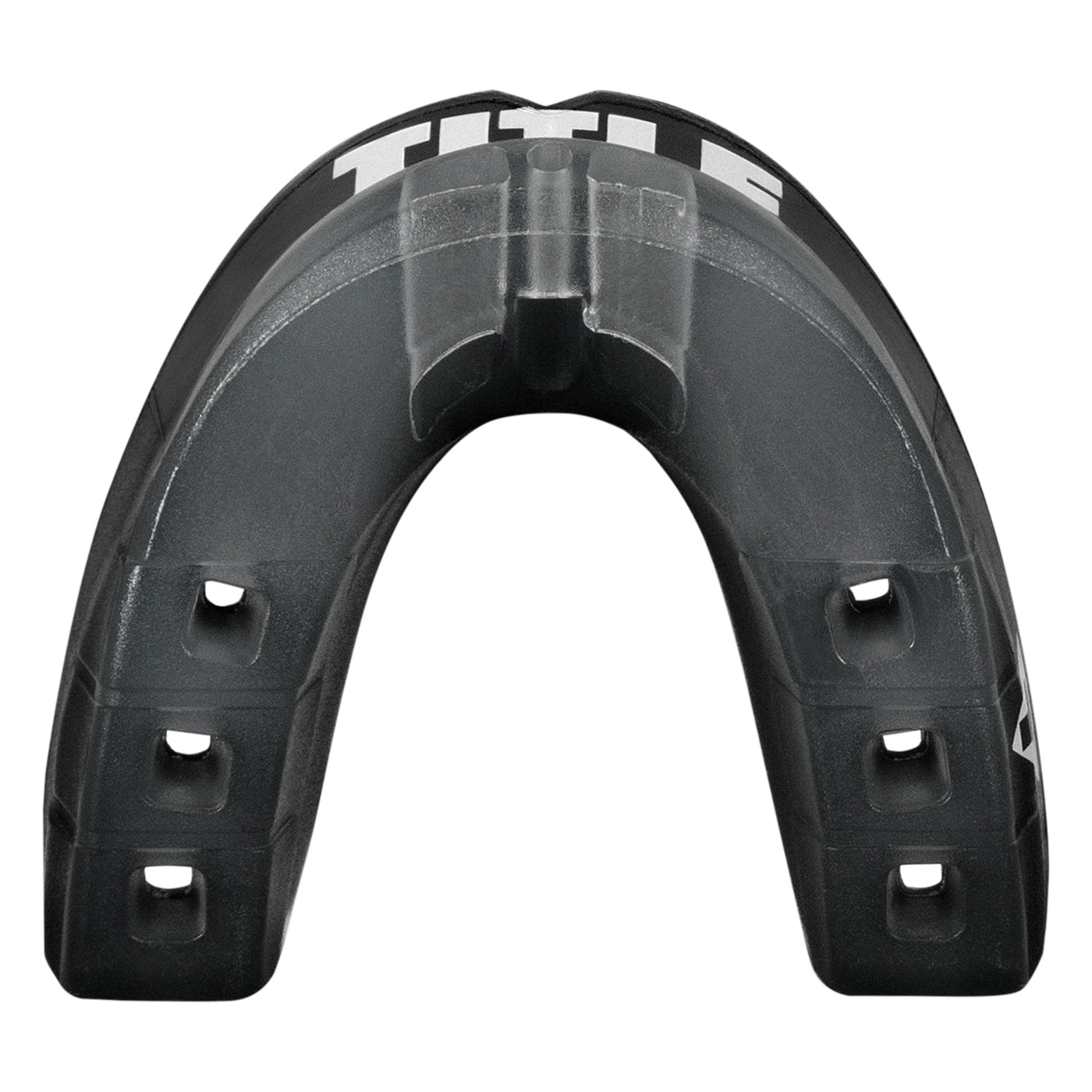variant:black/clear::TITLE Air Force Duo-Defense Mouth Guard 2.0 bottom view