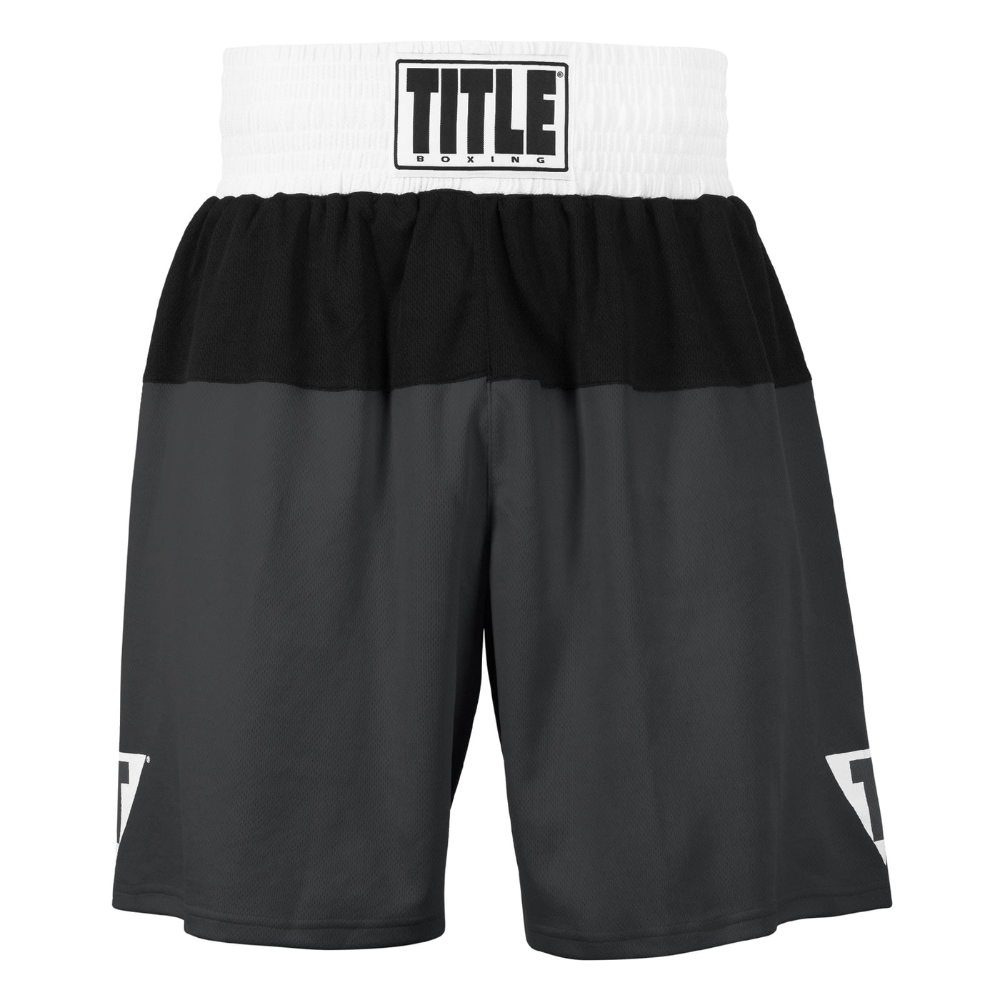 variant:grey/black::TITLE Boxing Latitude Amateur Boxing Set front view shorts