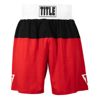 variant:red/black::TITLE Boxing Latitude Amateur Boxing Set front view shorts