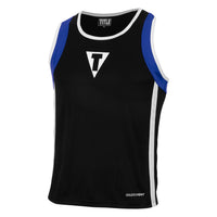 variant:black/blue::TITLE Boxing Aerovent Elite Amateur Boxing Set 4 2.0 front view of shirt