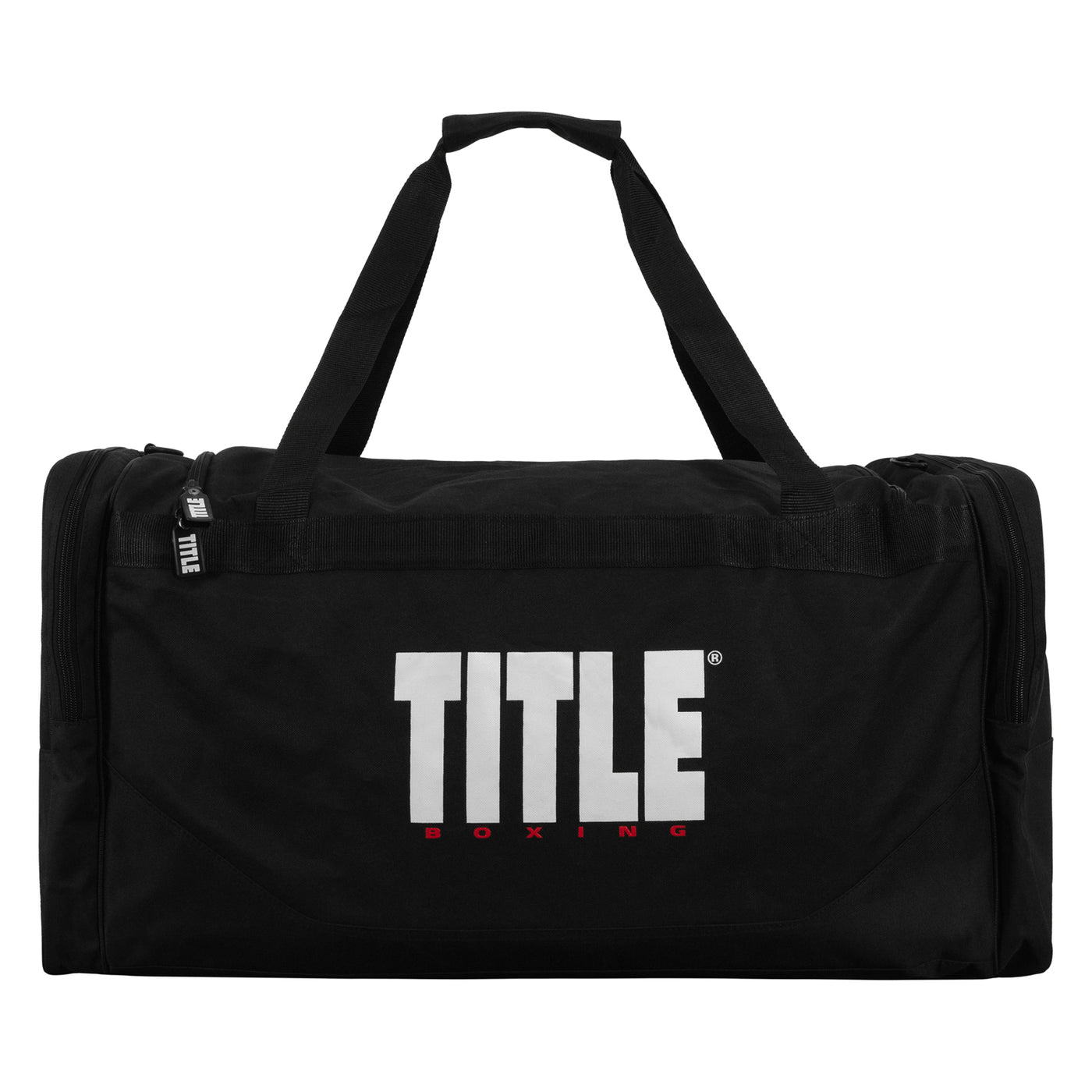 variant:black::TITLE Boxing Deluxe Gear Bag front view back side