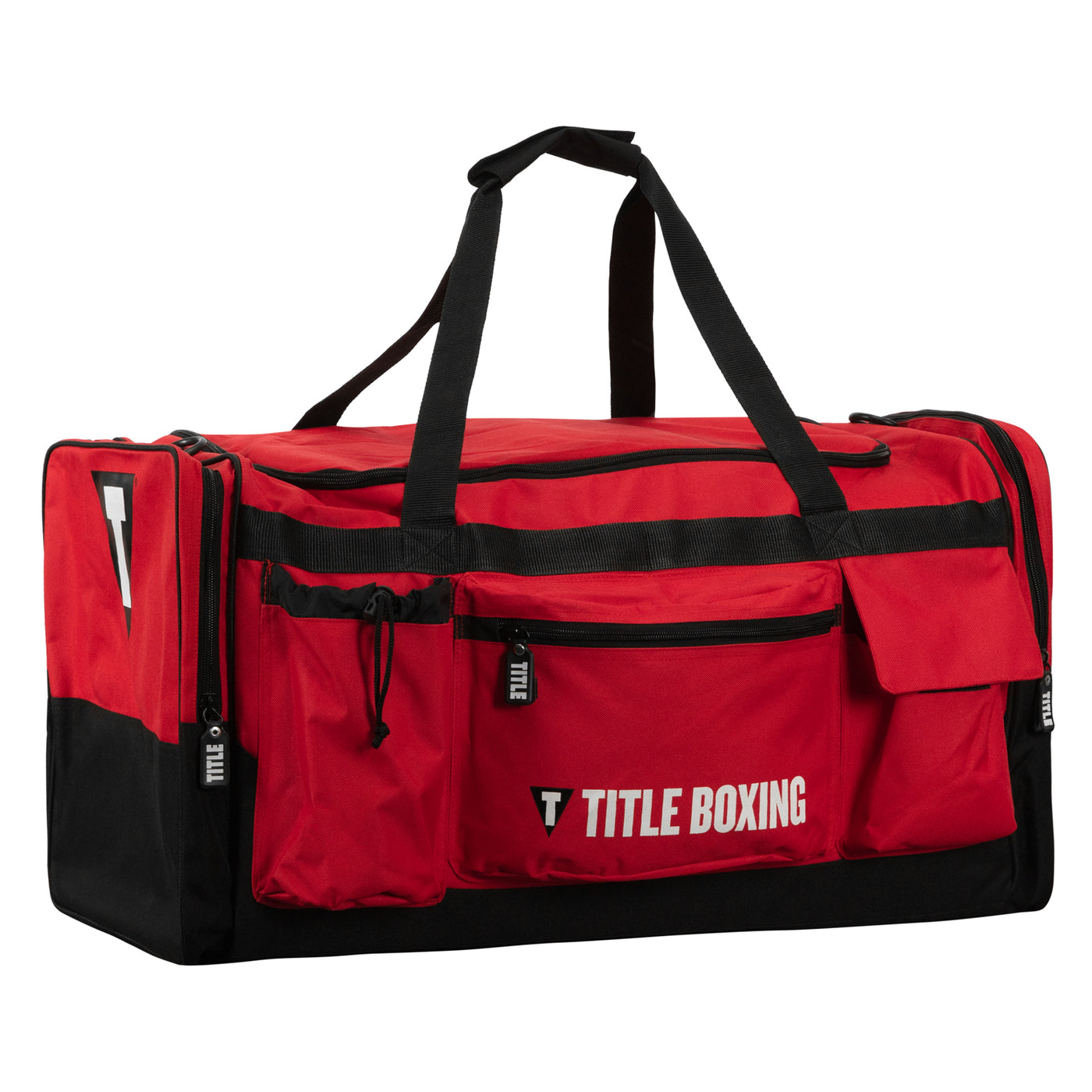 variant:red::TITLE Boxing Deluxe Gear Bag front/side view