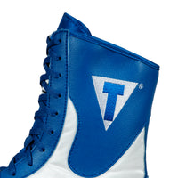 variant:Blue/White::TITLE Boxing Speed-Flex Encore Mid-Top Shoes close up