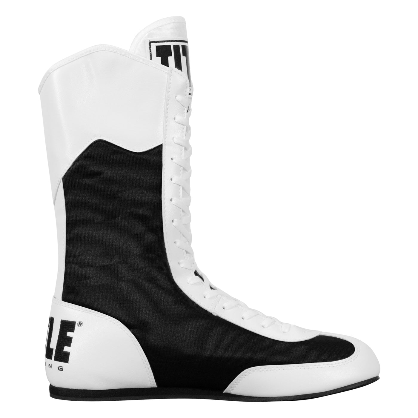 variant:White/Black::TITLE Boxing Speed-Flex Encore High-Top Shoes side view