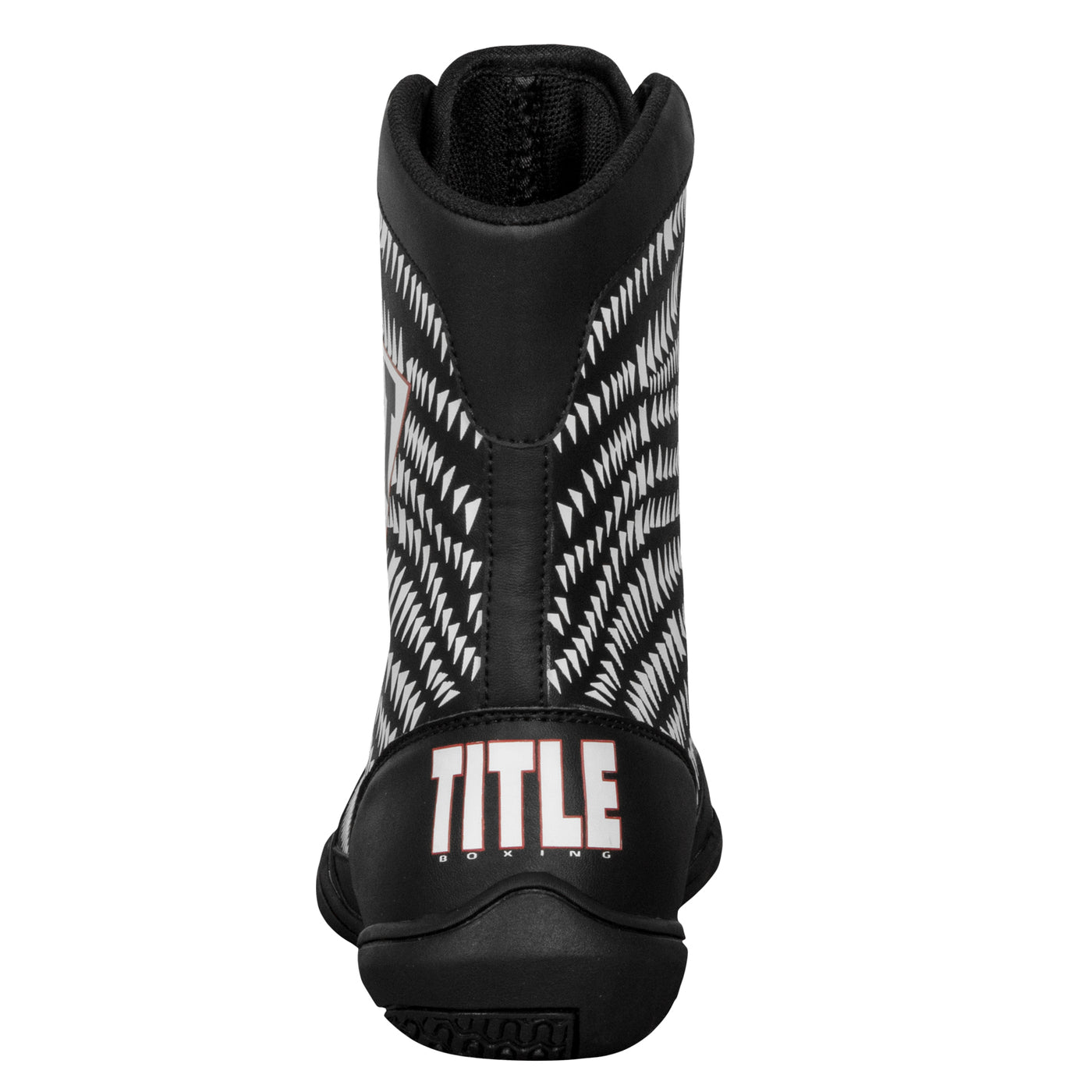 variant:Black/White::TITLE Boxing Predator Shoes 2.0 back view