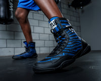 variant:Black/Blue::TITLE Boxing Predator Shoes 2.0 close up