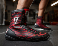 variant:Black/Red::TITLE Boxing Predator Shoes 2.0 side view