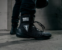 variant:black/grey::TITLE Predator II Boxing Shoes close up of shoe