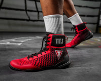 variant:black/red::TITLE Predator II Boxing Shoes guy wearing