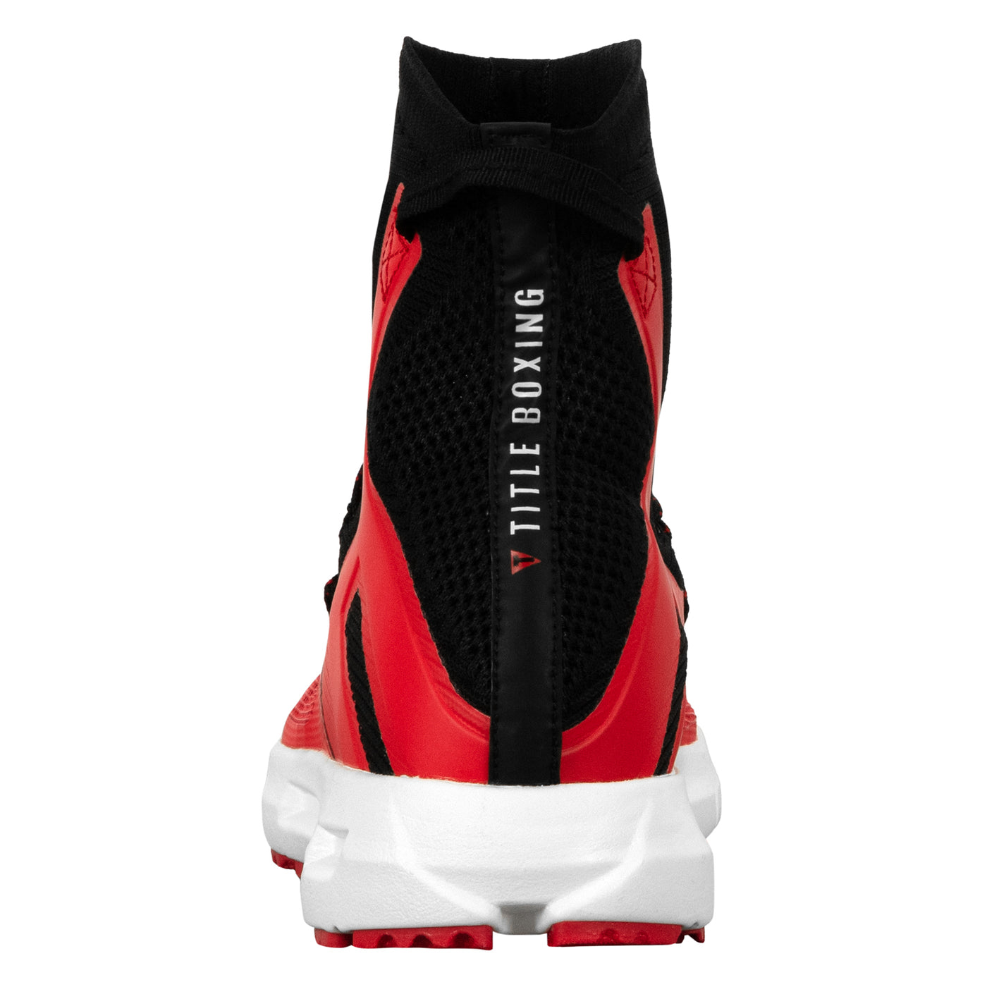 variant:red/black::TITLE Boxing High Point Boxing Shoes back view