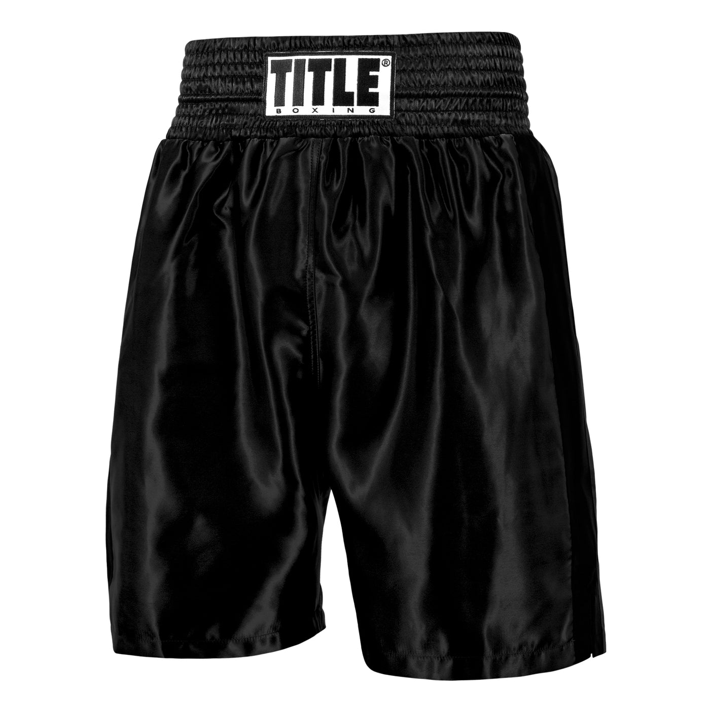 variant:black::TITLE Boxing Edge Boxing Trunks 2.0 side view