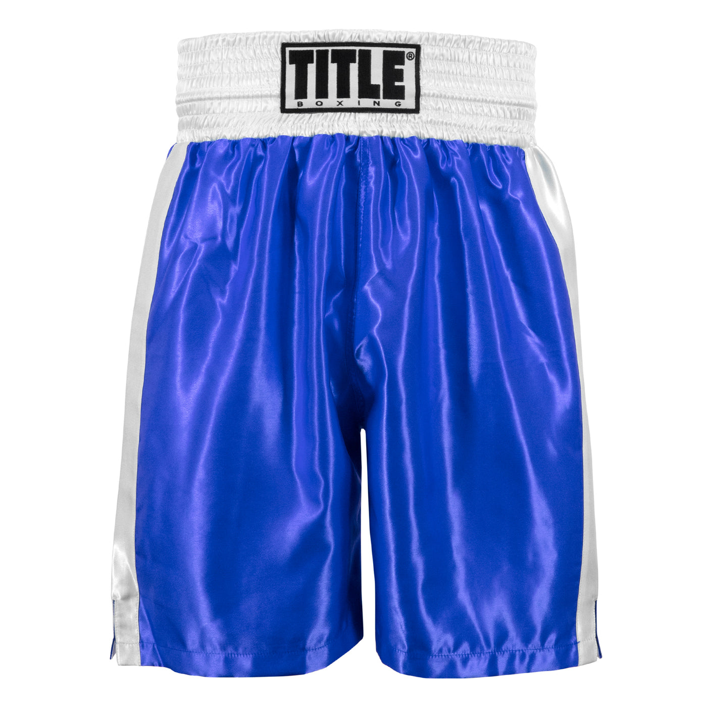 color:blue/white::TITLE Boxing Edge Boxing Trunks 2.0 front view