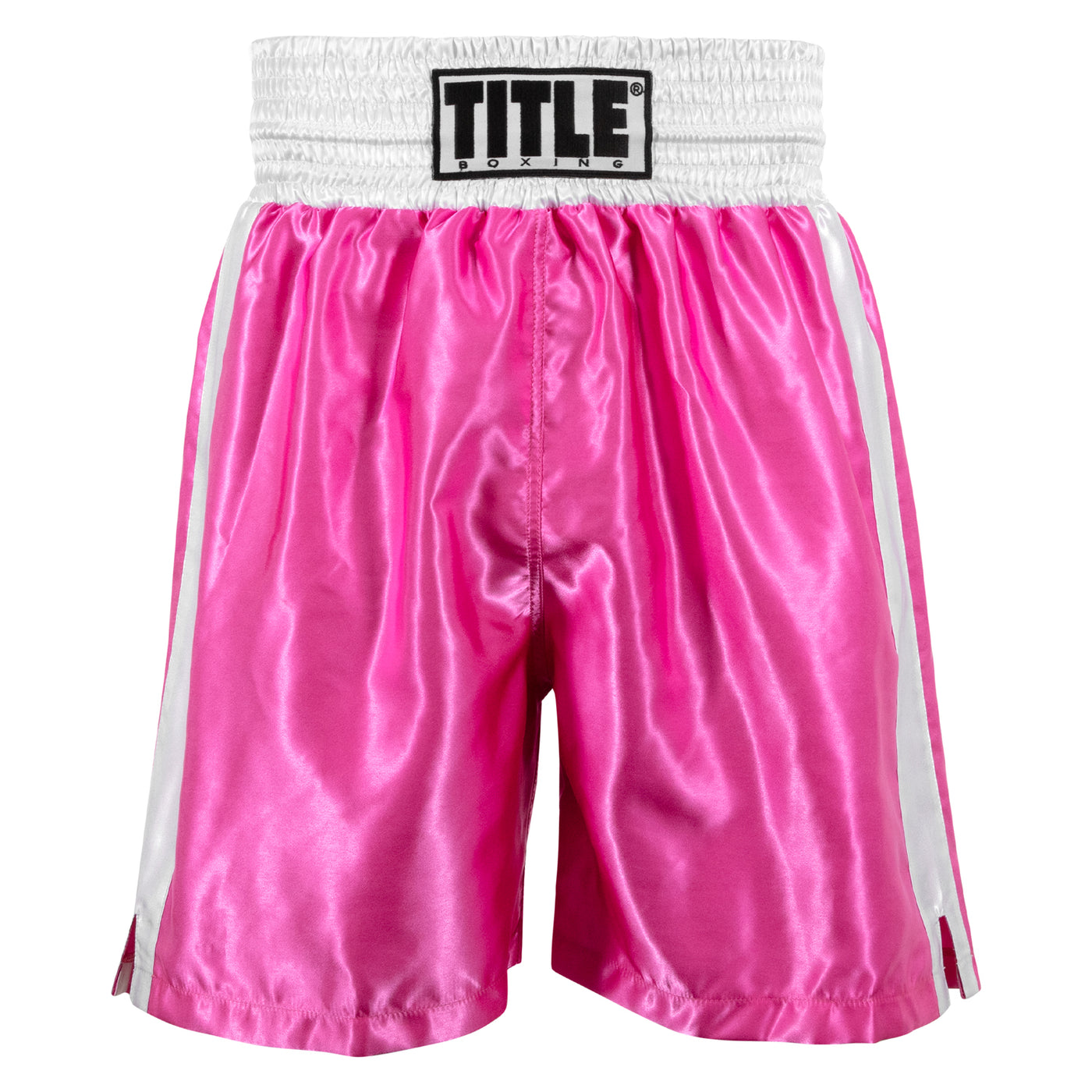 color:pink/white::TITLE Boxing Edge Boxing Trunks 2.0 front view