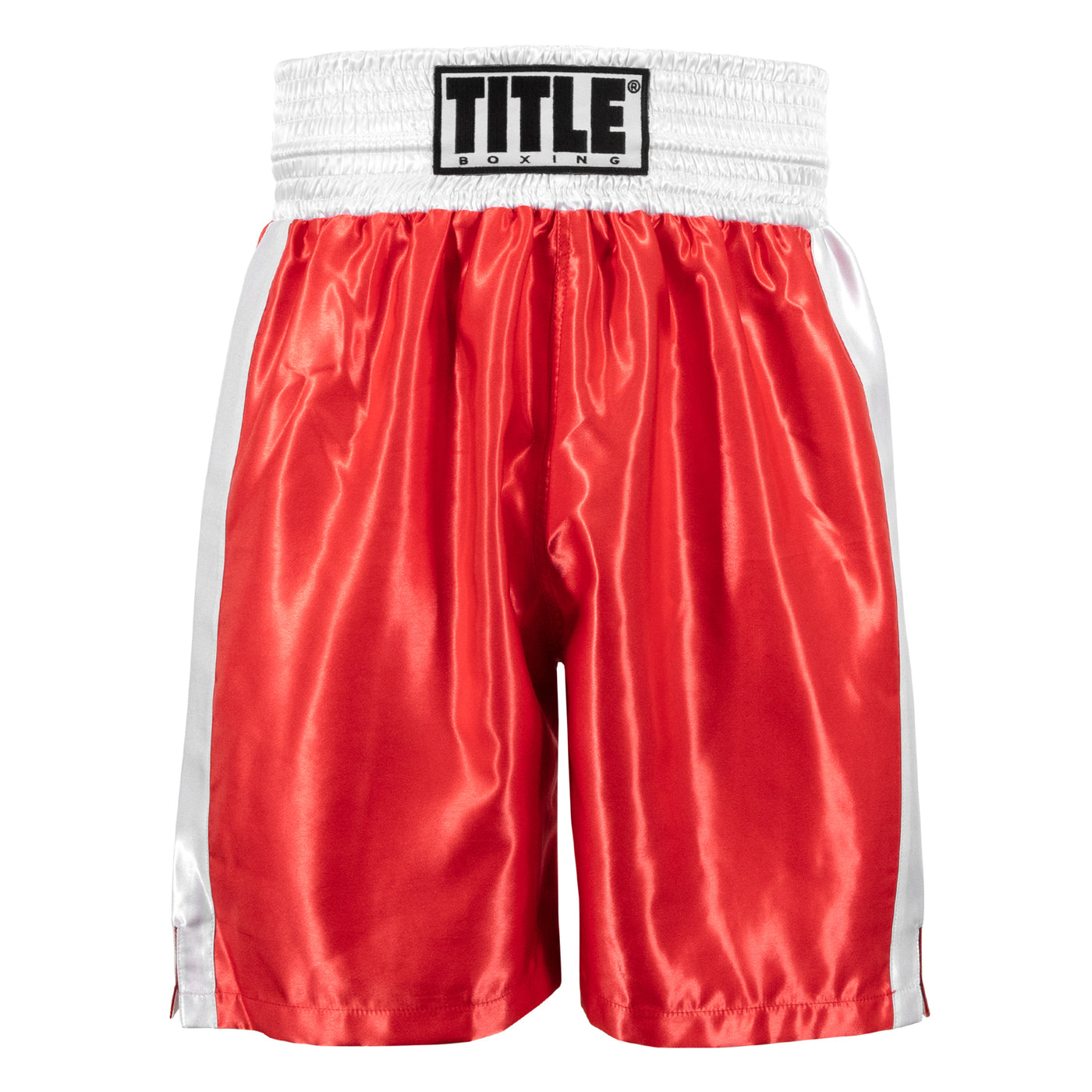 color:red/white::TITLE Boxing Edge Boxing Trunks 2.0 front view