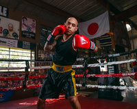 variant:black/gold::TITLE Boxing Edge Boxing Trunks 2.0 guy left hook