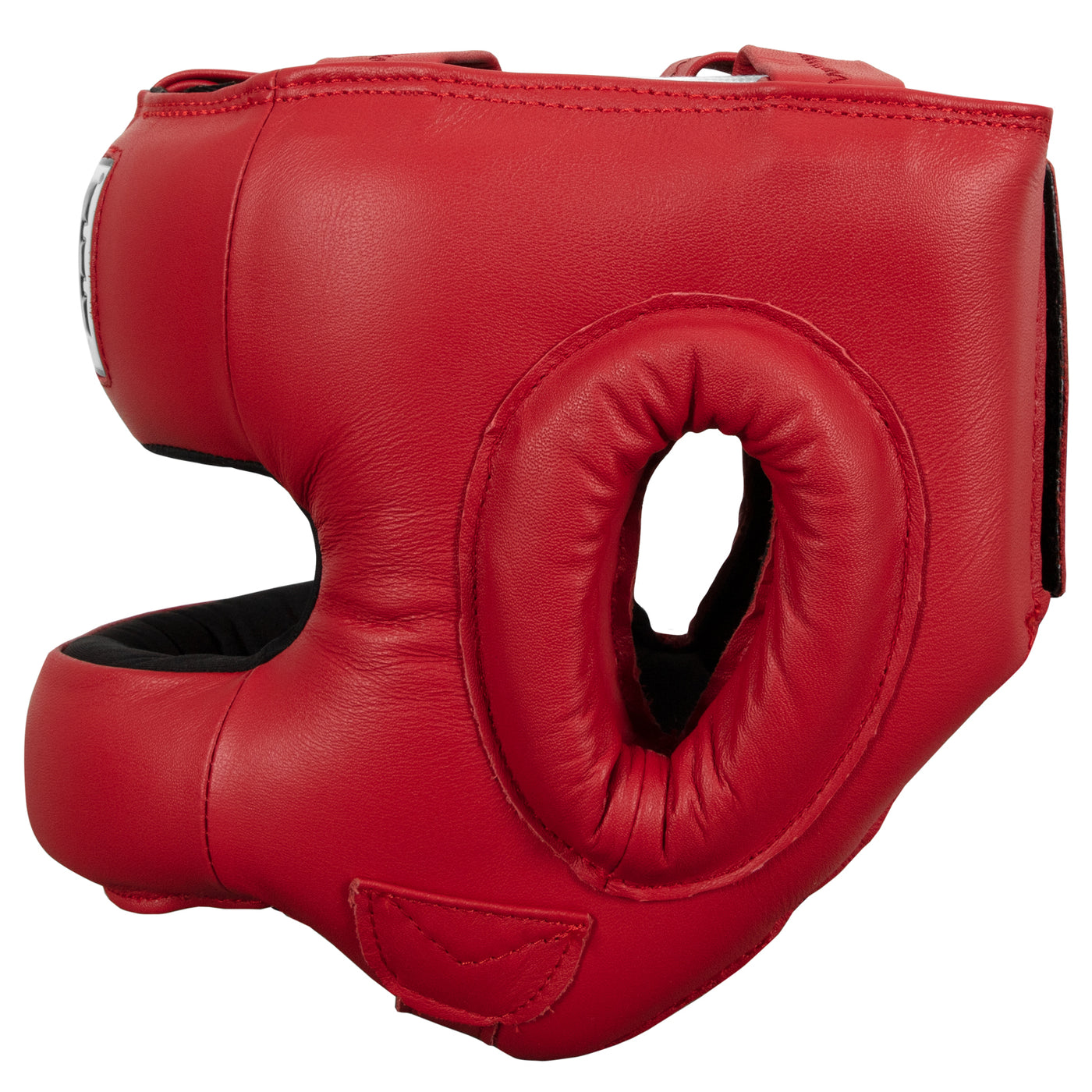 variant:Red::TITLE Boxing Face Protector Training Headgear side view