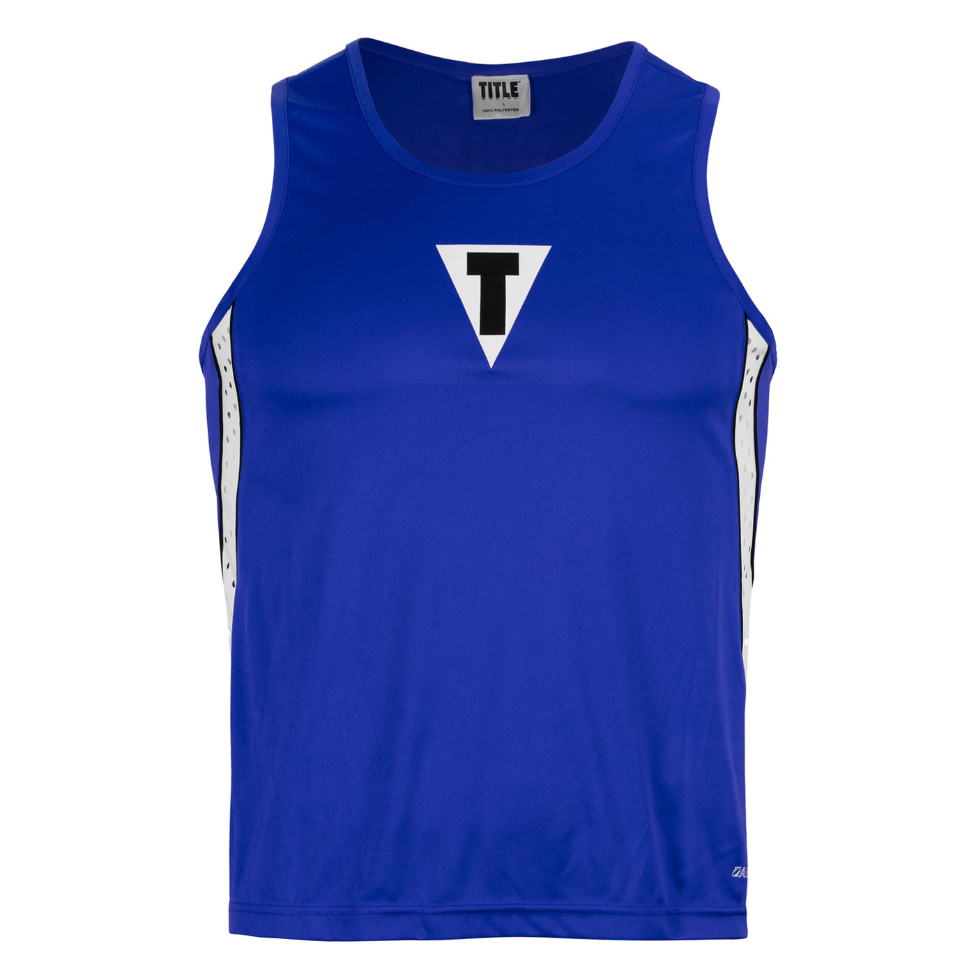 variant:blue/white::TITLE Boxing Performance Aerovent Amateur Boxing Set 3.0 shirt front view