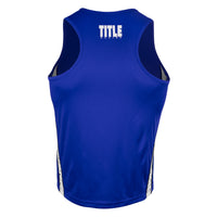 variant:blue/white::TITLE Boxing Performance Aerovent Amateur Boxing Set 3.0 shirt back view