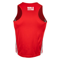 variant:red/white::TITLE Boxing Performance Aerovent Amateur Boxing Set 3.0 back view top