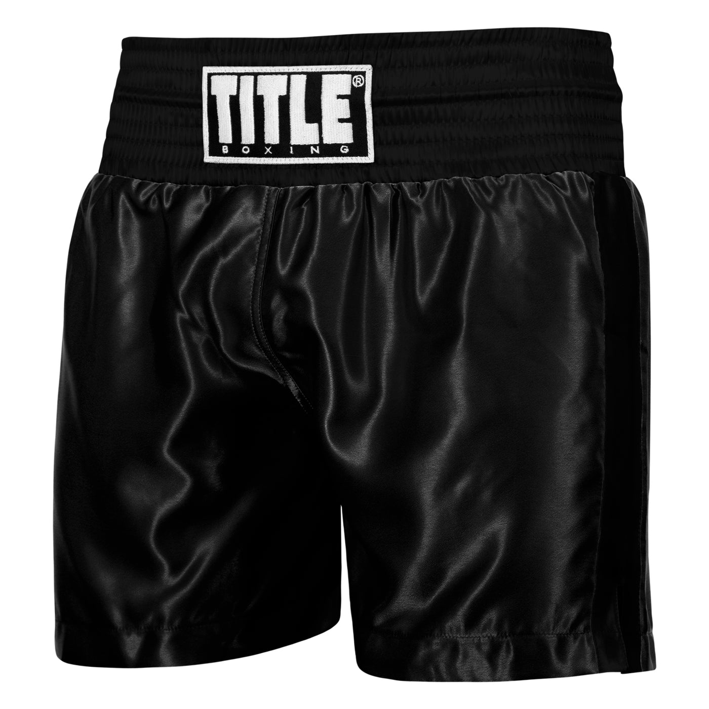 color:black/black::TITLE Boxing Professional Traditional Cut Trunks main view