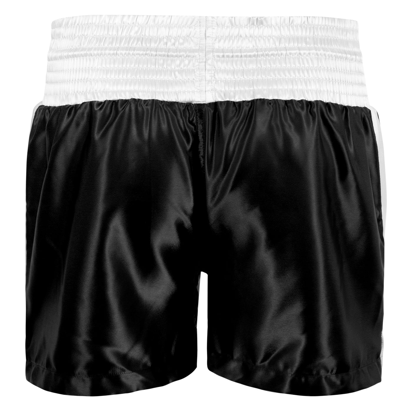 variant:black/white::TITLE Boxing Professional Traditional Cut Trunks back view