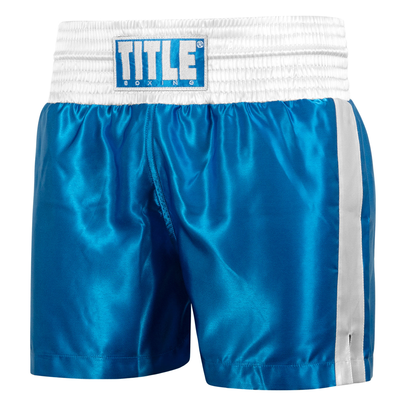 color:blue/white::TITLE Boxing Professional Traditional Cut Trunks main view