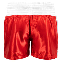 variant:red/white::TITLE Boxing Professional Traditional Cut Trunks back view