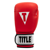variant:Red/White::TITLE Premier Leather Super Bag Gloves 2.0 front view