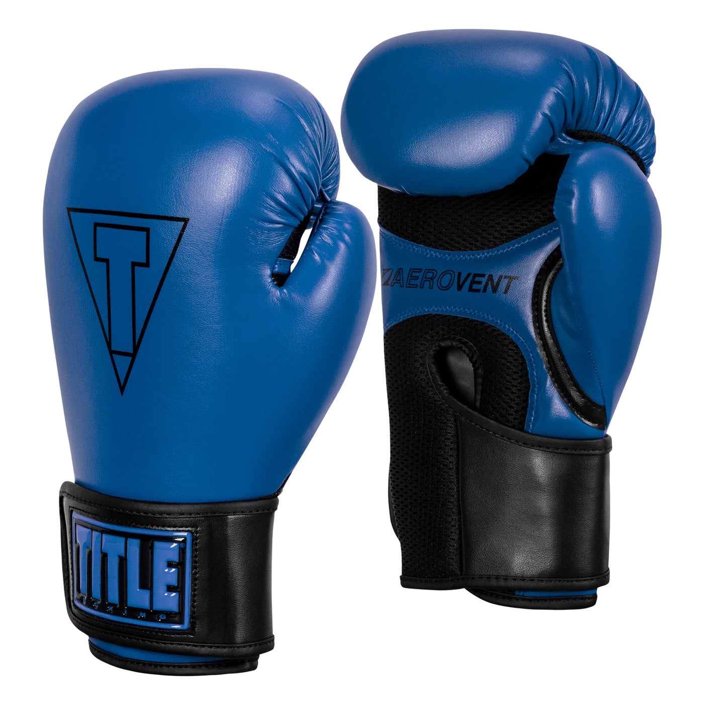 variant:Blue/Black::TITLE Boxing Vegan Fitness Bag Gloves side view