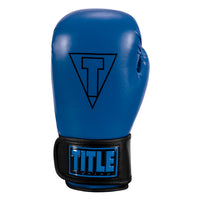 variant:Blue/Black::TITLE Boxing Vegan Fitness Bag Gloves front view