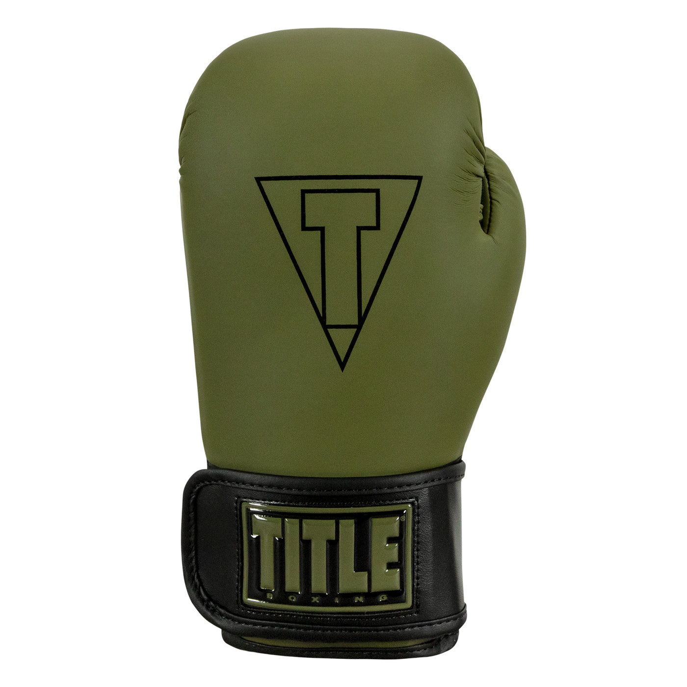 variant:Green/Black::TITLE Boxing Vegan Fitness Bag Gloves front view
