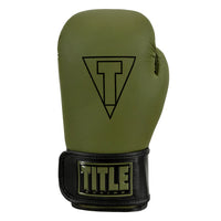 variant:Green/Black::TITLE Boxing Vegan Fitness Bag Gloves front view