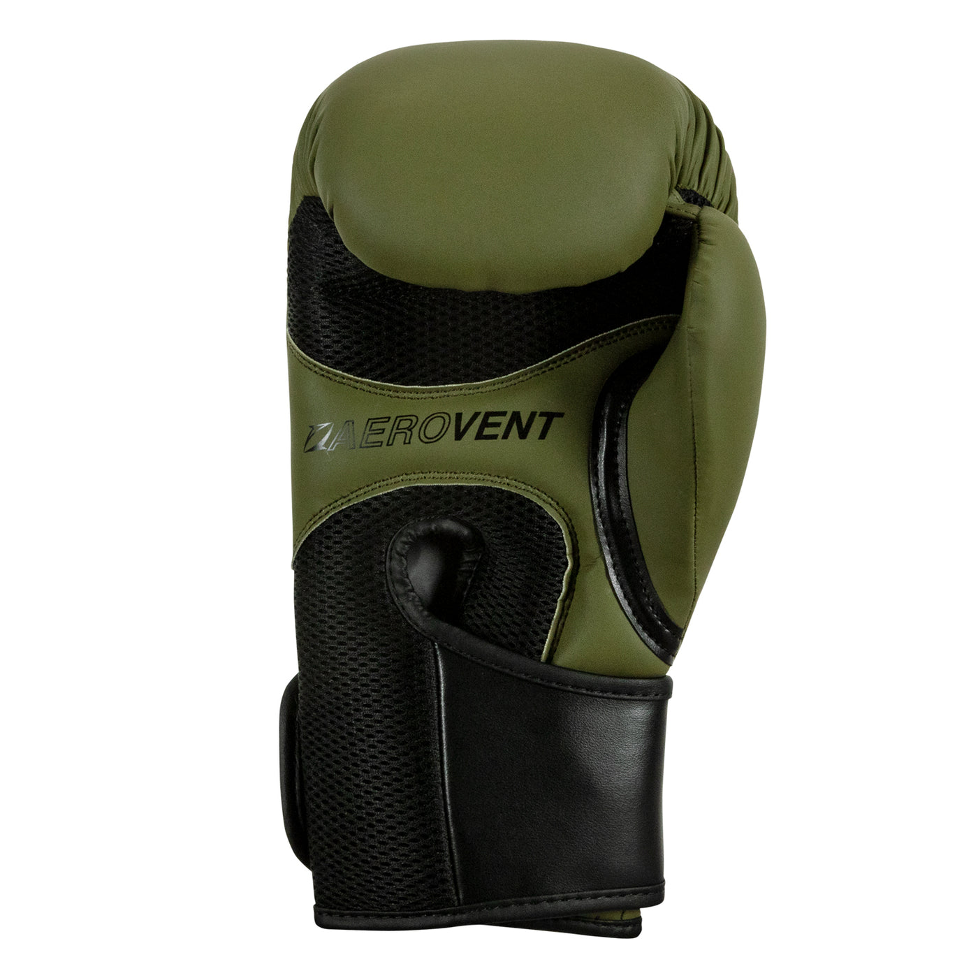 variant:Green/Black::TITLE Boxing Vegan Fitness Bag Gloves back view
