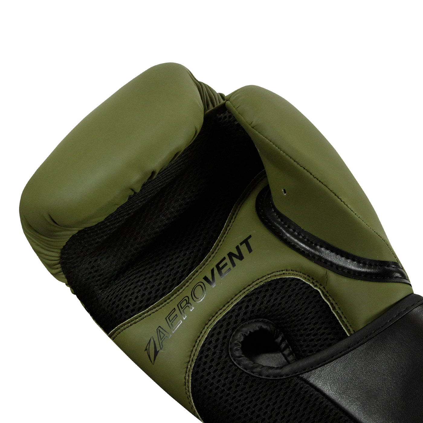variant:Green/Black::TITLE Boxing Vegan Fitness Bag Gloves hand view