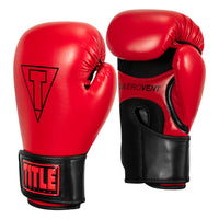 variant:Red/Black::TITLE Boxing Vegan Fitness Bag Gloves side view