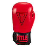 variant:Red/Black::TITLE Boxing Vegan Fitness Bag Gloves front view