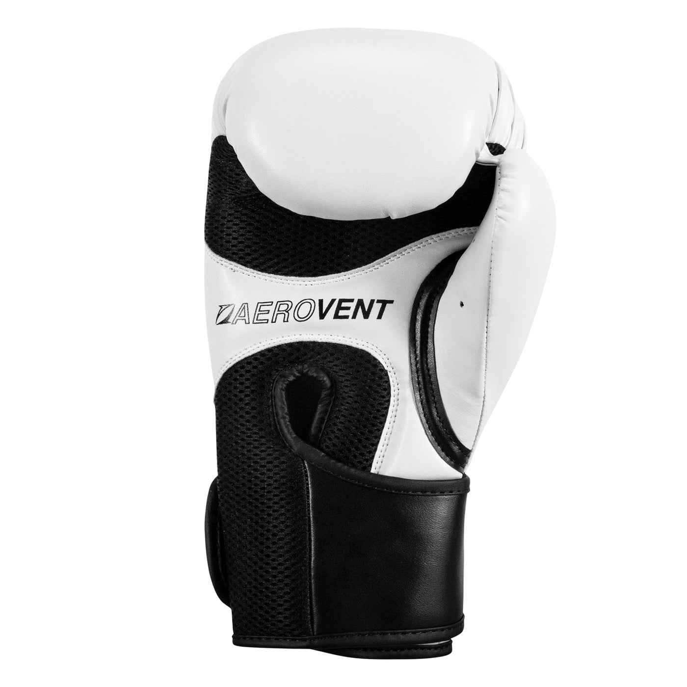variant:White/Black::TITLE Boxing Vegan Fitness Bag Gloves back view