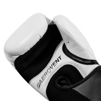 variant:White/Black::TITLE Boxing Vegan Fitness Bag Gloves hand view