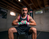 variant:Mexico::TITLE Boxing Velpeau Amateur Competition 177" Wraps man with hands wrapped