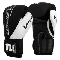 variant:Black/White::Viper by TITLE Boxing Strike Bag Gloves 2.0 side view