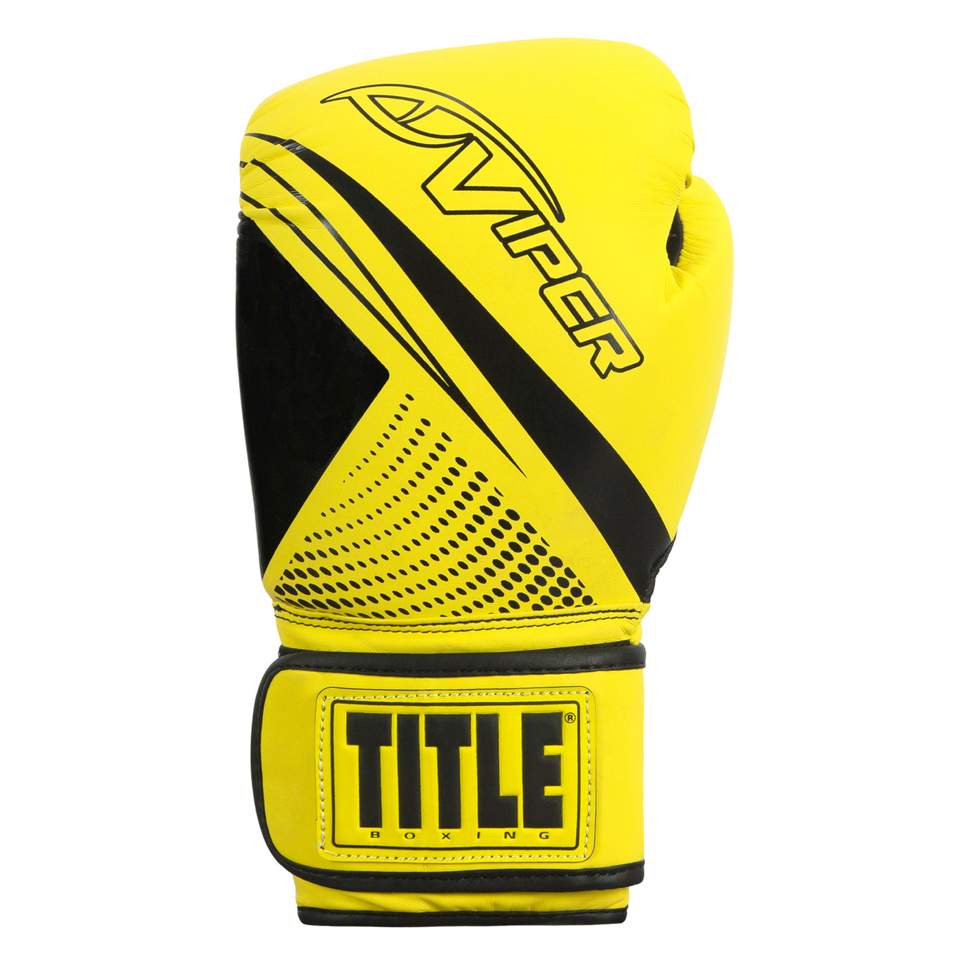 variant:Black/Neon Yellow::Viper by TITLE Boxing Strike Select Bag Gloves 2.0 front view