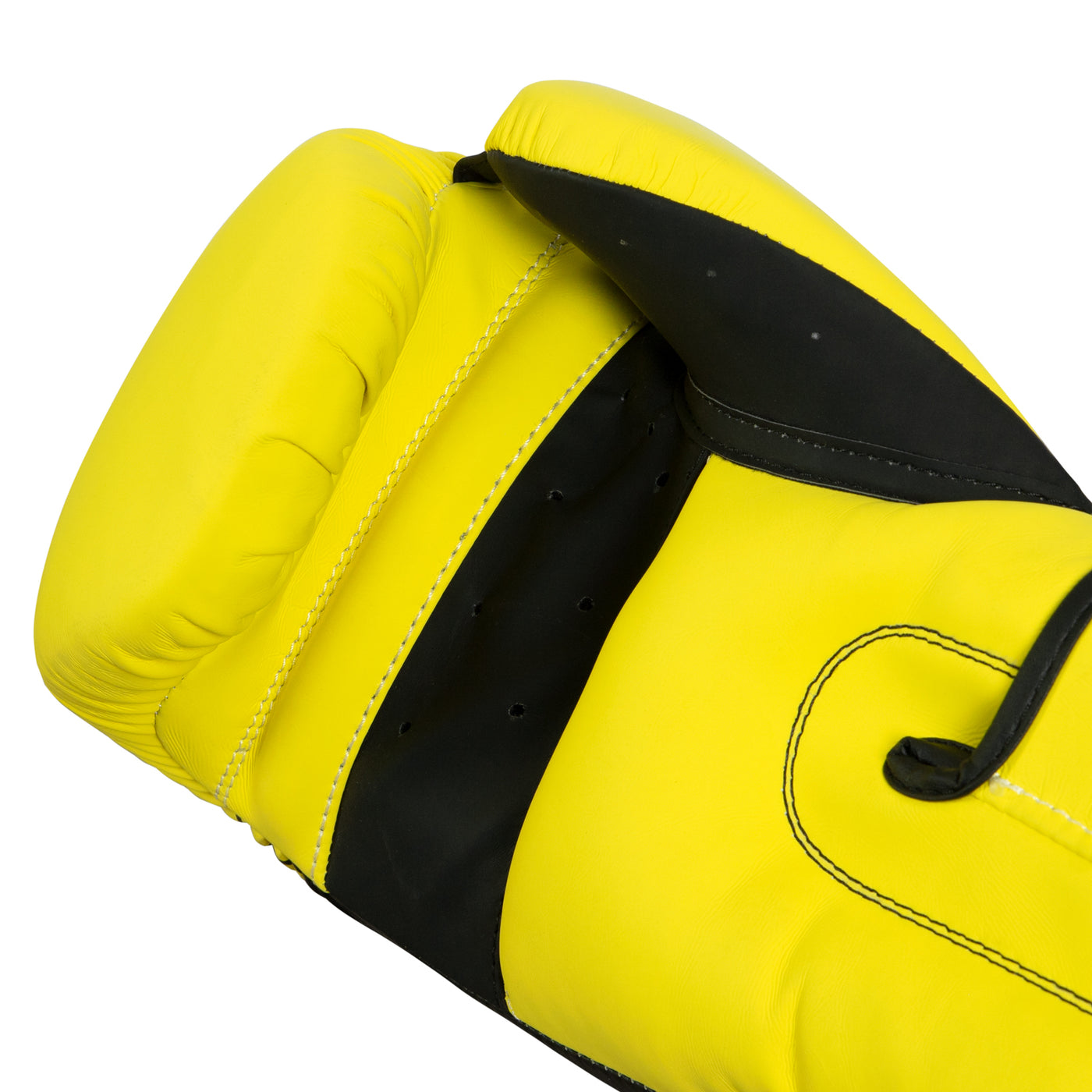 variant:Black/Neon Yellow::Viper by TITLE Boxing Strike Select Bag Gloves 2.0 hand view