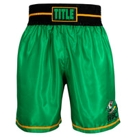 variant:Green/Black::WBC by TITLE Boxing Professional Boxing Trunks front view