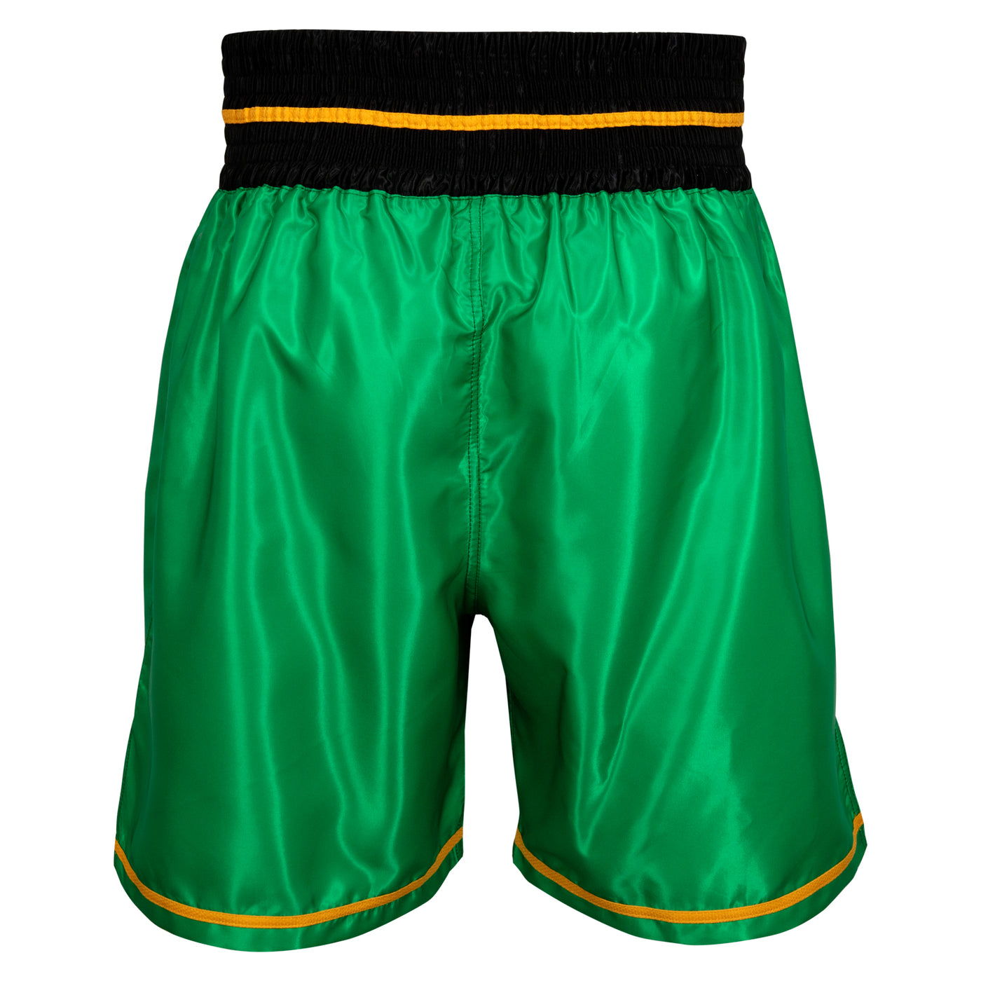variant:Green/Black::WBC by TITLE Boxing Professional Boxing Trunks back view
