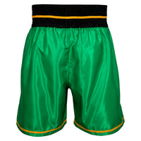 variant:Green/Black::WBC by TITLE Boxing Professional Boxing Trunks back view