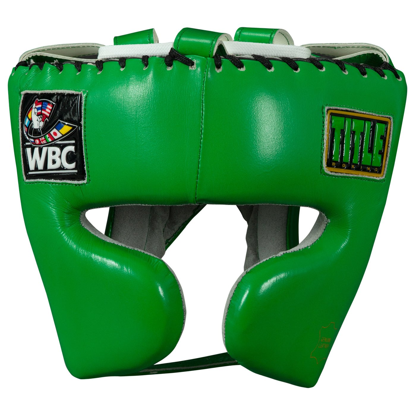 variant:Green::WBC by TITLE Boxing Sparring Headgear front view