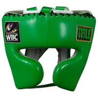 variant:Green::WBC by TITLE Boxing Sparring Headgear front view