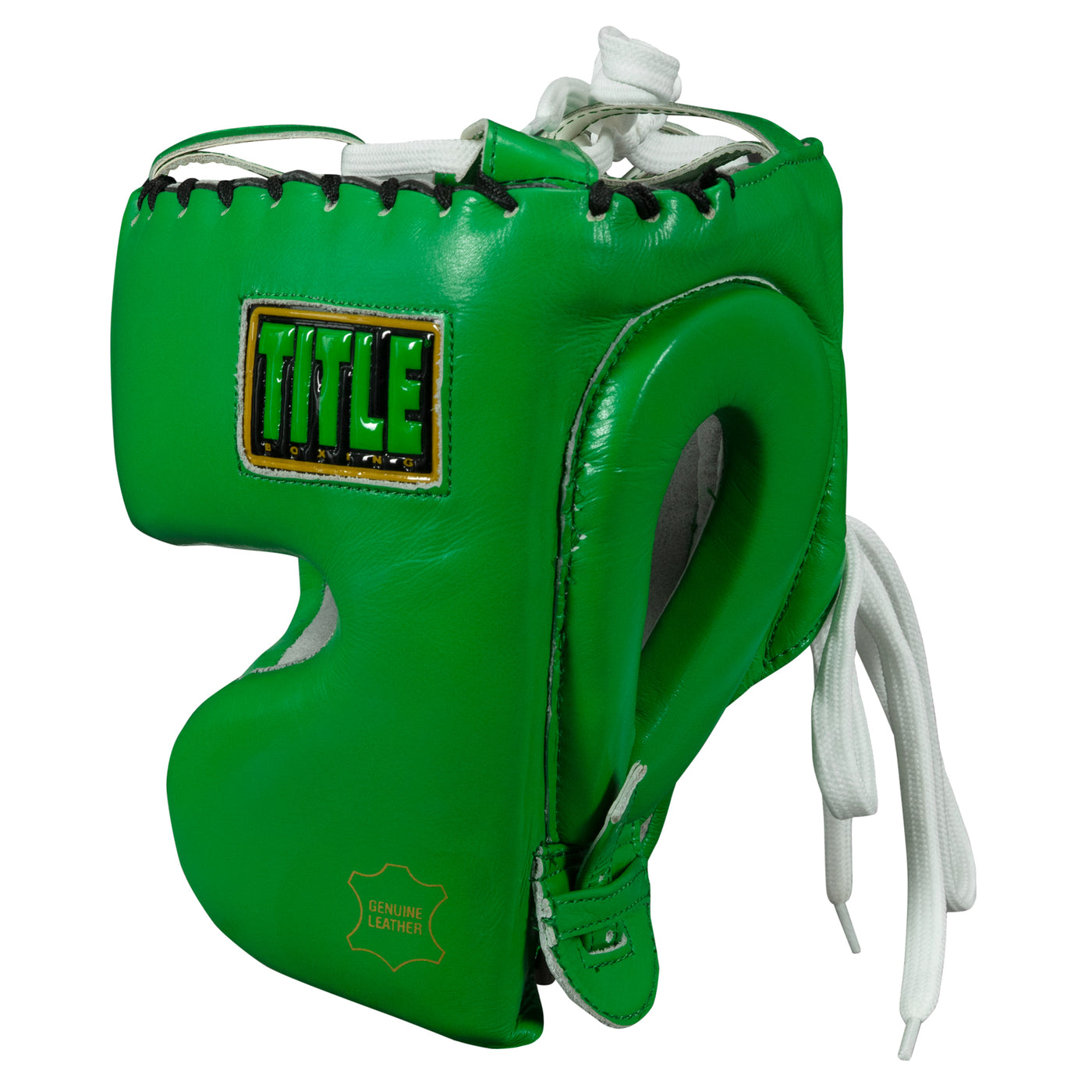 variant:Green::WBC by TITLE Boxing Sparring Headgear side view