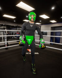 variant:Green::WBC by TITLE Boxing Sparring Headgear man wearing headgear